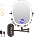 FUNTOUCH 5000mAh Rechargeable Wall Mounted Lighted Makeup Mirror by FUNTOUCH