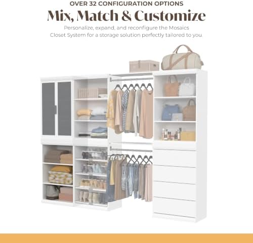 ClosetMaid Mosaics Shelf and Door Unit, 3-Shelves and 2-Metal Doors, 40.29" H x - Image 4