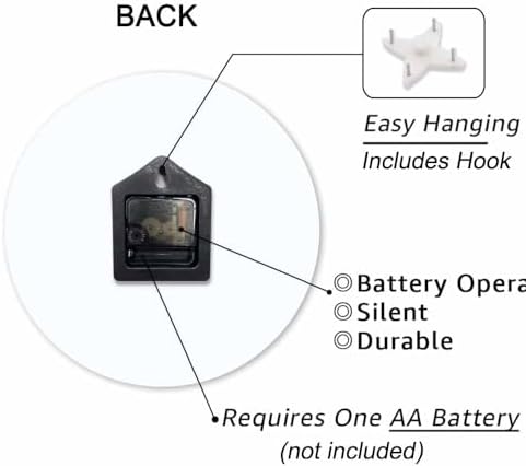 Moon Wall Clock 10 Inch Battery Operated Clock Silent Non-Ticking Modern Clocks - Image 4