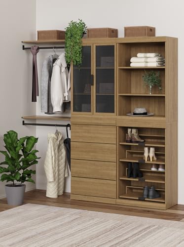 ClosetMaid Mosaics 3 Shelf Closet Organizer, 25.5" W, Toasted Oak - Image 6