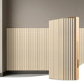 WOWSTAR 6-Pack Peel and Stick PVC Wood Slat Wall Panel，Thickened Wood Grain by WOWSTAR
