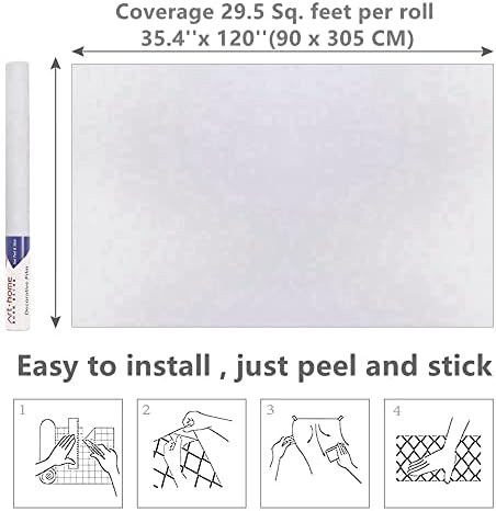 Arthome 35.4''x120'' White Contact Paper, Self-Adhesive Wallpaper Waterproof - Image 7