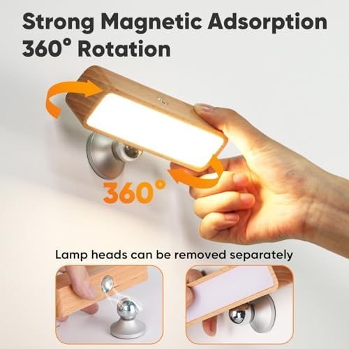 Battery Operated Wall Sconces Set of Two, Rechargeable Wall Lights Battery - Image 4