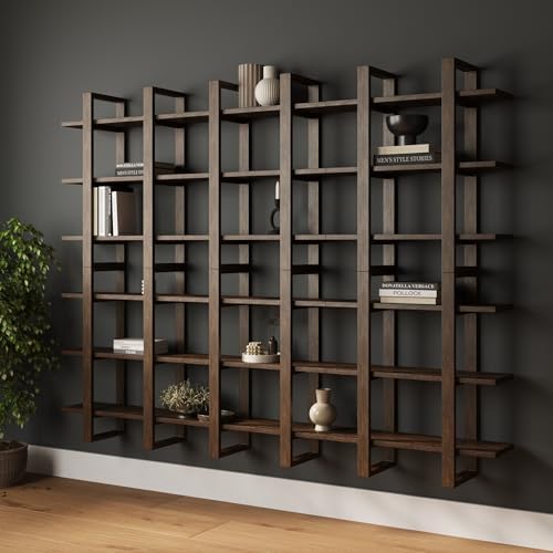 Nathan James Floating Wall Book Shelves, 3-Tier Display Shelf, Decorative by Unknown