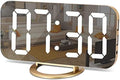 SZELAM Digital Alarm Clock, LED and Mirror Desk Clock Large Display, by SZELAM