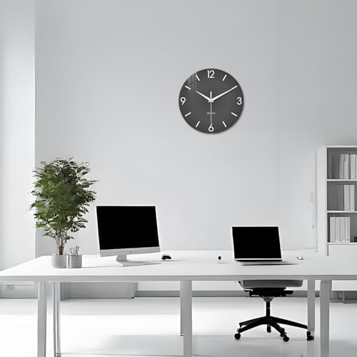 XFM 16 Inch Large Minimalist Wall Clocks Battery Operated Grey - Image 3