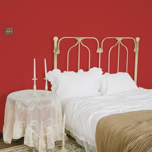 Red Peel and Stick Wallpaper Solid Red Contact Paper A Set of 23.6"x472" Matte - Image 6
