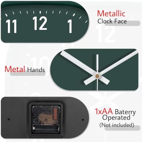 10Inch Square Silent Analog Wall Clock - Image 5