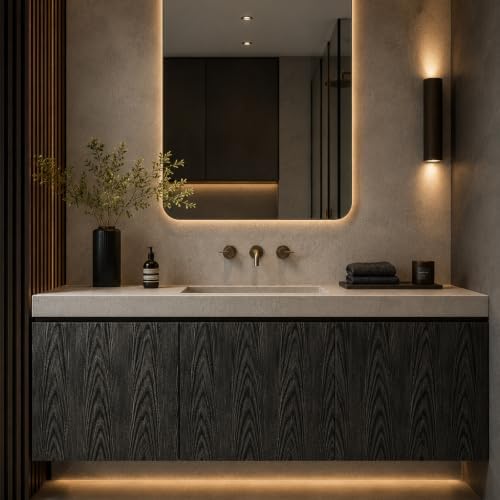 Black Silver Wallpaper Wood Grain Contact Paper Black Peel and Stick Wall Paper - Image 7