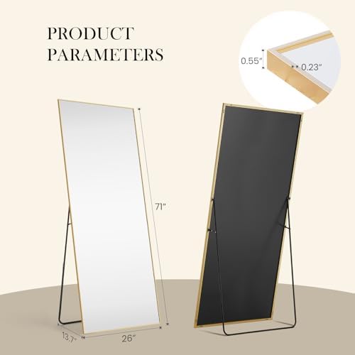 DUMOS 70.4"x25.6" Full Length Mirror - Image 2