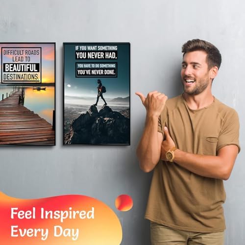 Throwbacktraits Canvas Motivational Wall Art – Set of 6 Inspirational Prints - Image 4