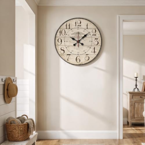 30 Inch Large Farmhouse Wall Clock, Vintage French Country Decor - Image 2