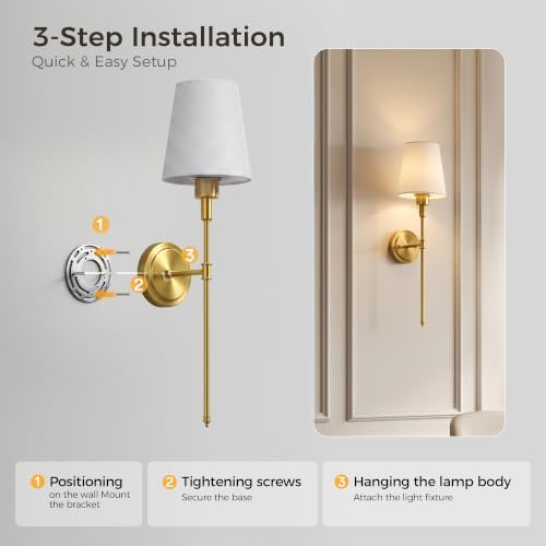 Battery Operated Wall Sconce: Set of 2 Wireless Wall Light 12000mAh - Image 4