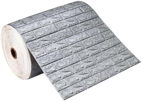 Queenbox 27.6x393.7 in Faux Brick Peel and Stick Foam Soft Waterproof Wall Panel by Queenbox
