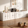 156" Modular Buffet Sideboard Cabinet Set of 4, Extra Long Storage Cabinet by Foxemart