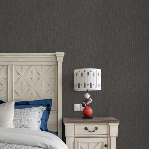 Zeeko Light Coffee Crocodile Peel and Stick Wallpaper 17.3" x 984" - Image 2
