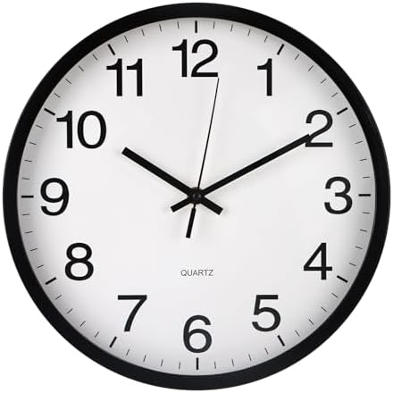 Wall Clock Non-Ticking Silent Quartz Movement Decor Clock Modern Simple Style by BAKBRAND