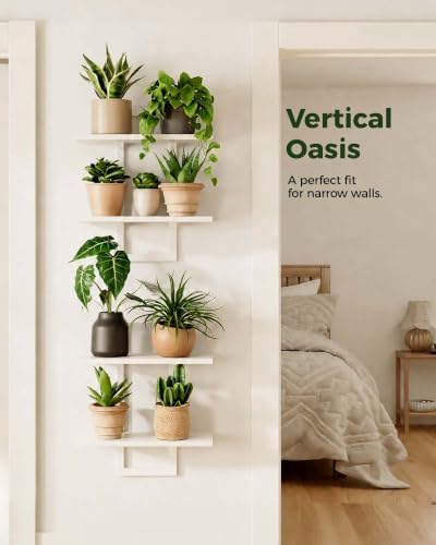 Bamworld Floating Shelves for Wall Planters Indoor Hanging Plant Shelves - Image 6