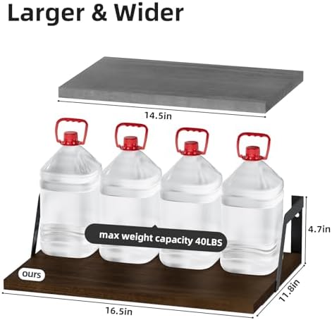 SRIWATANA Dark Walnut Deep Floating Shelves - Image 3