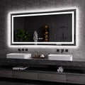 Amorho LED Bathroom Mirror 72"X36", Front Light and Backlit by Amorho