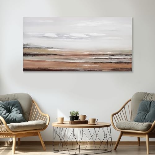 Framed Abstract Wall Art Wall Decor Modern Canvas Abstract Wall Art Brick-Red - Image 5