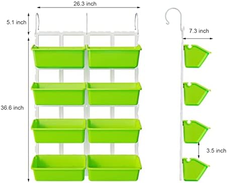 8 Pockets Vertical Planters Indoor Outdoor Living Wall Mounted Garden Wall - Image 3