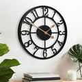 LEIKE Arabic Numeral Wall Clock 12IN Battery Operated Black, Silent Non Ticking by LEIKEWALLCLOCK