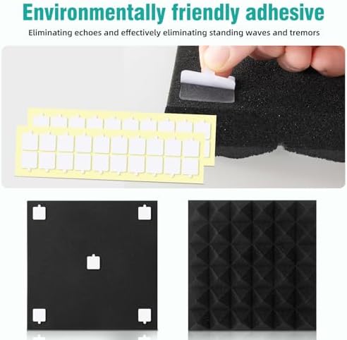 50 Pack Acoustic Foam Panels, High Density and Fire Resistant Sound Panels - Image 4