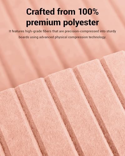 12 Pack Self-Adhesive Acoustic Wall Panels, 12x12 Inch-Pink - Image 5