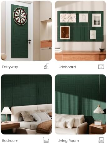 Bumusty 36" x 24" Large Cork Board Alternative, Pine Green - Image 5