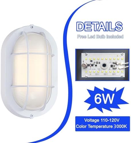 WISBEAM 2 Pack LED Bulkhead Light, Outdoor LED Wall Light - Image 6