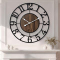 Large Metal Wall Clock, 32 Inch Retro Decorative Silent, Non Ticking, Battery by Unknown