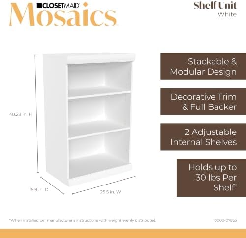 ClosetMaid Mosaics 3 Shelf Closet Organizer, 25.5" W - Image 3