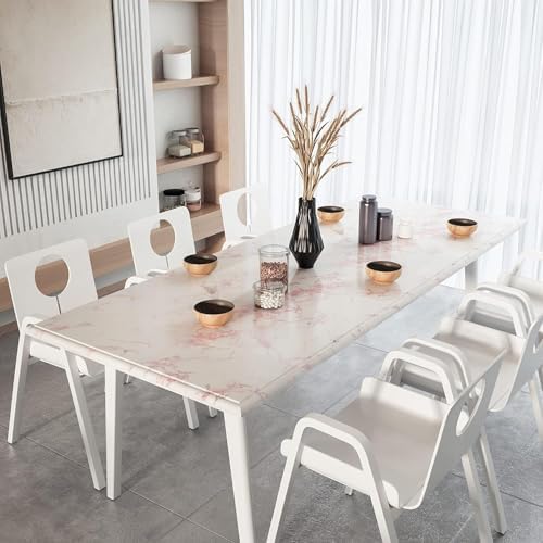 tiltil Glossy White/Pink Marble Contact Paper Granite Wallpaper 15.8"×78.7" - Image 6