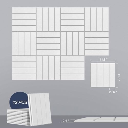 12 Pack Acoustic Panels, 11.8"x11.8" Sound Absorbing Wall Panels - Image 2