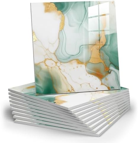 Chejiaye 10pcs Marble Peel and Stick Backsplash Waterproof Washroom Wall Panels by Chejiaye