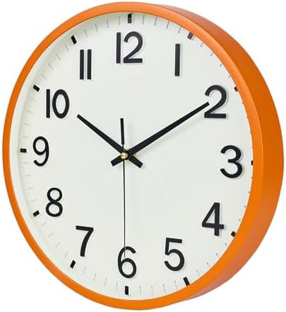 Wall Clock 10 Inch Silent Non-Ticking Modern Clocks Battery Operated Beige - Image 2