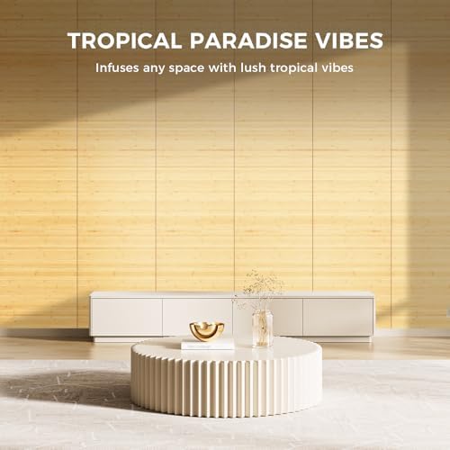 OUZUGIE 1 Pack 96x24 Inch Natural Bamboo Wall Panel - Image 3