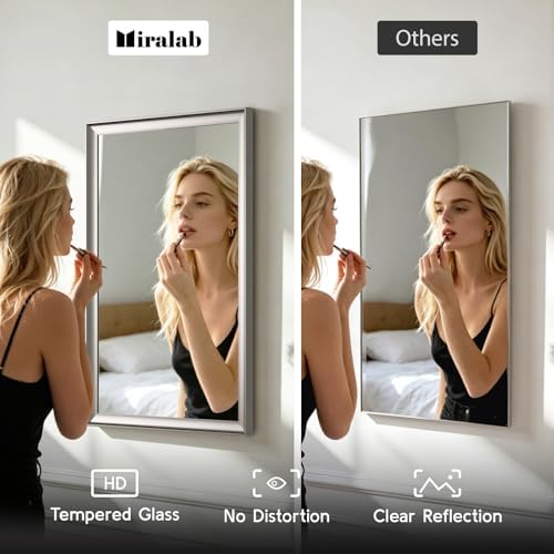 2 Pack Brushed Nickel Bathroom Mirrors 24x36 Inch - Image 4