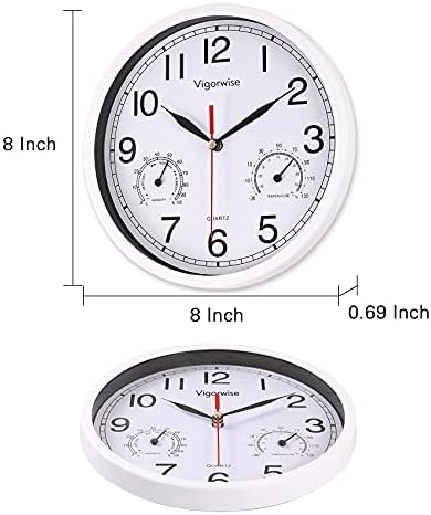 8 Inch White Wall Clock Silent Wall Clocks - Image 4