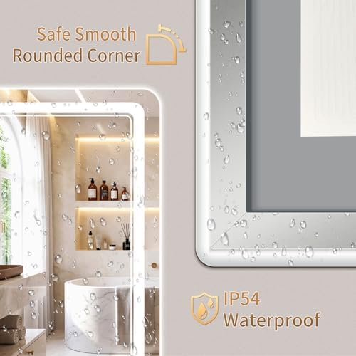BEAUTYPEAK 22"x30" LED Bathroom Mirror - Image 4