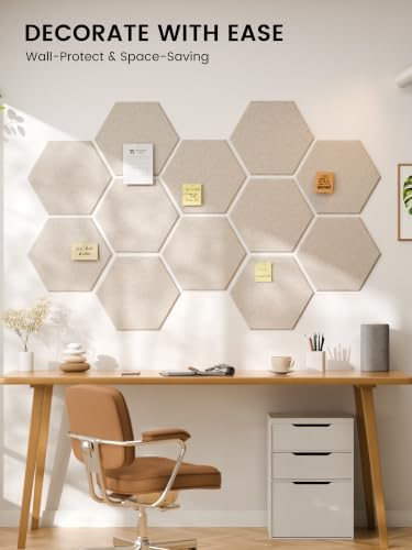 Fluxynara Extra Large 12-Pack Felt Bulletin Board Tiles - Image 4