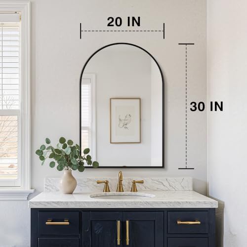 FICTOR 20" x 30" Arched Bathroom Vanity Mirror - Image 2