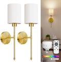 NIORSUN 20.67 inch Battery Operated Wall Sconce Set of 2, 9 Colors Wireless by NIORSUN