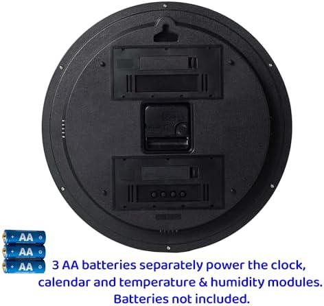 13" White Battery Powered Silent Wall Clock - Image 7