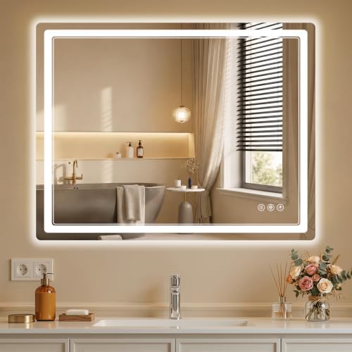 BEAUTYPEAK 28"x36" LED Bathroom Mirror by BEAUTYPEAK