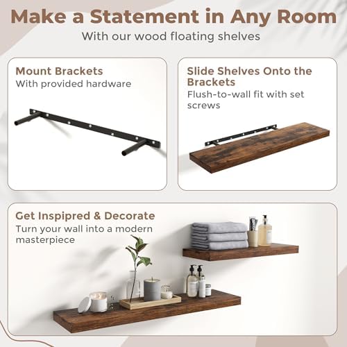 12 Inch Floating Shelves for Wall - Image 6