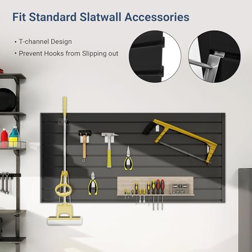 Neoaider Slatwall Panel 2 FT x 4 FT, Interlocking Slat Wall Paneling - Image 4