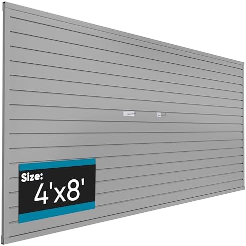 Brakki Slat Wall Paneling 4x8 Ft, Slatwall Garage Organizer Storage System by BRAKKI