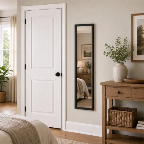 13.5" X 49.5" Full Length Door Mirror, Dorm Room and Entryway by Unknown